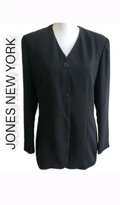 Jones New Yourk Damenblazer schwarz 2 Knöpfe Größe 10 - Bild 1 von 9