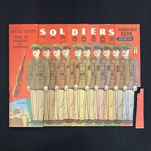 United States SOLDIERS Punch-out Book Samuel Lowe L 1063 1942 VTG - Picture 1 of 9