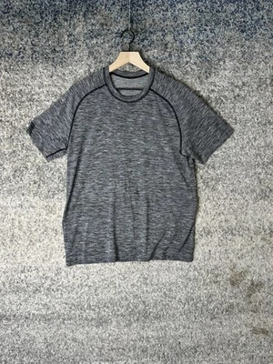 Lululemon Shirt Mens Large Heather Gray Short Sleeve Raglan Workout Tee - Image 1 of 4