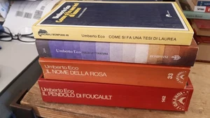 LOTTO QUATTRO LIBRI DI UMBERTO ECO - ROSA PENDOLO TESI DI LAURE E LETTERATURA - Imagen 1 de 6