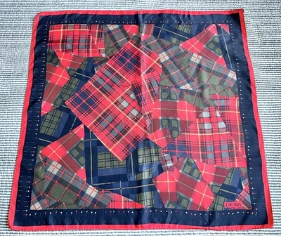 Bufanda cuadrada vintage auténtica ESCADA Margaretha Ley 100 % seda hecha en Italia  Foto 1 de 4