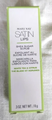 Nuevo exfoliante Mary Kay Satin Lips té blanco y azúcar de karité cítricos .3 OZ/8 G Foto 1 de 4