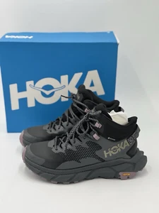 HOKA Womens Trail Code GTX Hiking Boots Black / Castlerock Size 10.5 B NEW - Picture 1 of 8