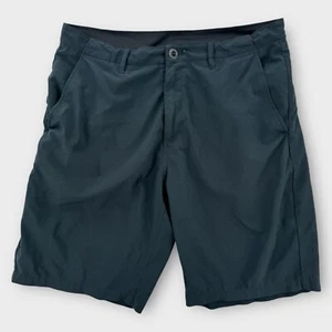 Volcom Board Shorts Mens 38 Blue Hybrid Swim Trunks Chino Flat Front Casual - Picture 1 of 6