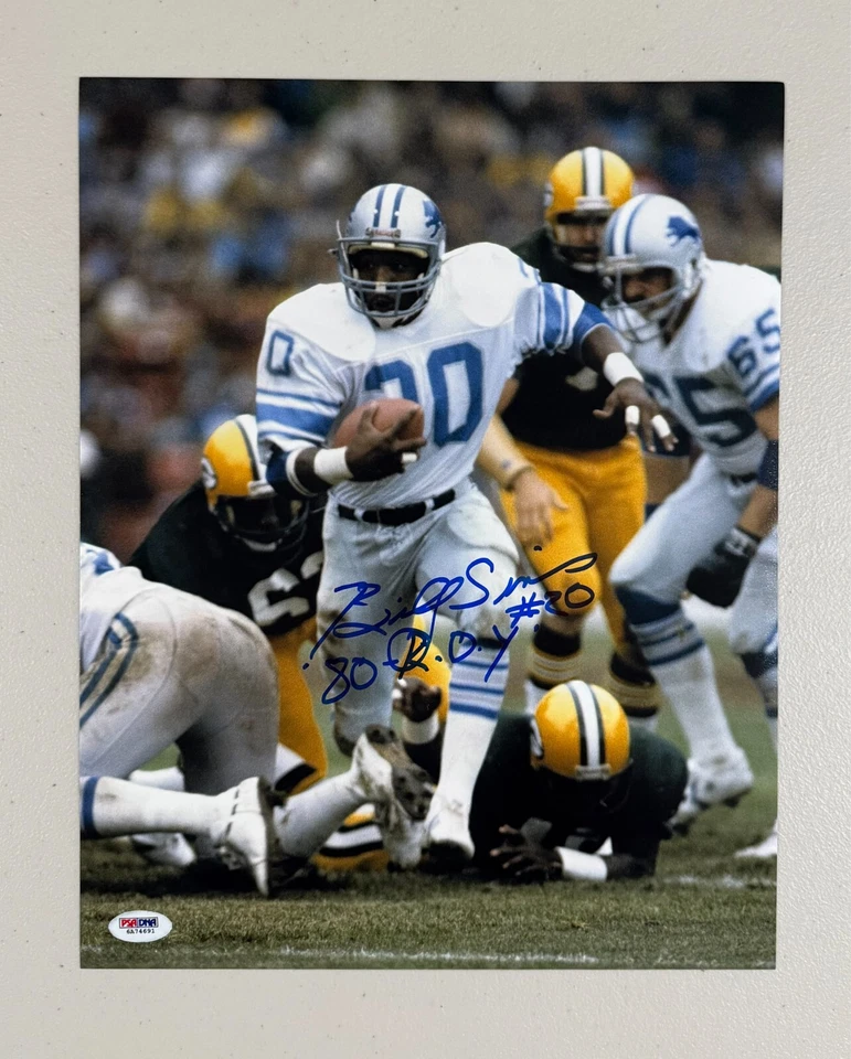 FOTO 11x14 firmada/autografiada por Billy Sims detroit Lions con 80 ROY - PSA/DNA Foto 1 de 1