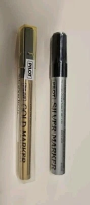 MARCADOR DE PINTURA PILOTO PERMANENTE PUNTA EXTRA FINA PLATA Y ORO VINTAGE. Nuevo Foto 1 de 3