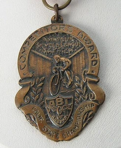 1927 Competitors Award Medal ABL Bicycle League Calif. State Championship Race - Picture 1 of 6