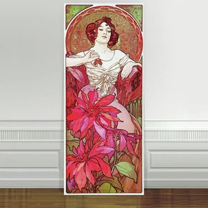 Stunning Alphonse Mucha Ruby ~ CANVAS PRINT 24"X10" Art Nouveau Gem stone series - Bild 1 von 1