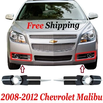 For 2008-2012 Chevrolet Malibu Front New Fog Lamp Bezel Driver Left & Right Side - Image 1 of 4