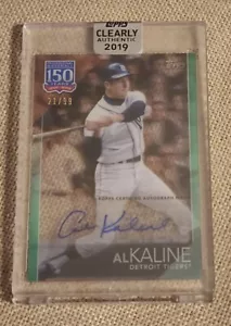 2019 Topps Clearly Authentic Al Kaline Autograph 150 Years Green Parallel /99 - Bild 1 von 7