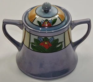 VINTAGE NORITAKE GLANZGESCHIRR ZUCKER MIT GRIFF   - Bild 1 von 5