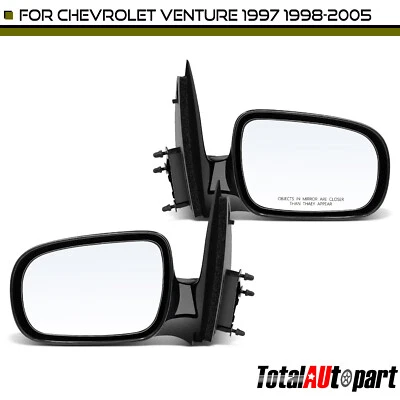 2x Espejo retrovisor manual negro liso para conductor y pasajero Chevrolet Venture 1997-2005 Foto 1 de 4