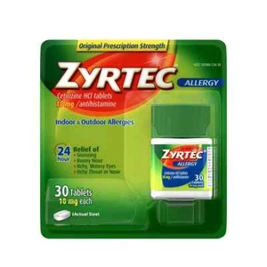 Zyrtec 24-Hour Allergy Relief Tablets - 30 count - Picture 1 of 4
