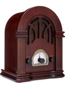 Retro AM/FM Radio with Bluetooth - Classic Wooden Vintage Retro Style Speaker - Picture 1 of 5