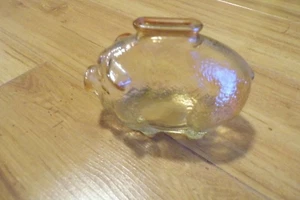 Salvadanaio vintage vetro testurizzato oro lungo 4" 15€ - Foto 1 di 2