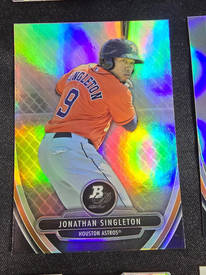 Base individual de béisbol Bowman 2011-2017, cromada, automática, inserto, lámina, variación Foto 1 de 1