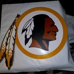 12 Inch Washington Redskins NFL Football 3D Logo Wall Sign. Feather Version - Picture 1 of 4