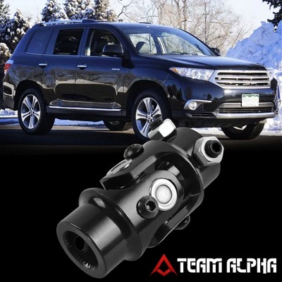 Eje de dirección universal 13/16" 36 Spline a 3/4"DD pieza de junta en U ángulo negro 38° Foto 1 de 4