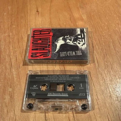 Slaughter - The Wild Life CASSETTE TAPE 1st US issue warrant winger trixter kiss Foto 1 de 3