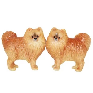 Pomeranian Dogs Magnetic Ceramic Salt and Pepper Shaker Set - Picture 1 of 1