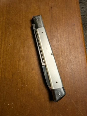 Faca de bolso dobrável Valor #514 feita no Japão Stilletto branca vintage - Imagem 1 de 4