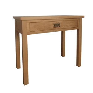 Oakcroft Rustic Oak Small Desk with Drawer Computer Workstation Laptop Desk New - Picture 1 of 24