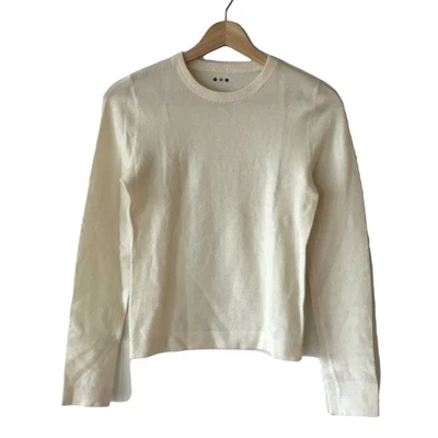 Auténtico suéter de tres puntos - crema para mujer Foto 1 de 4