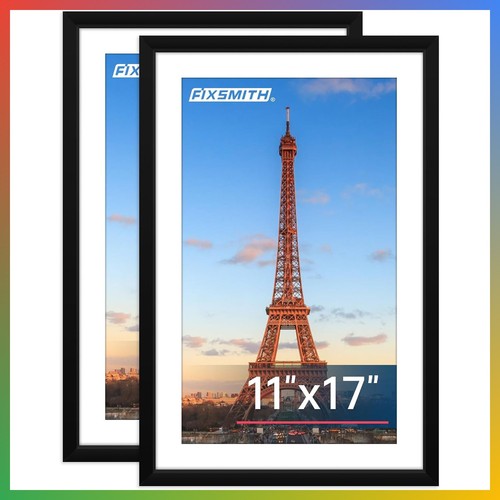Black 11x17 Picture Frame Set 2 Gallery Wall Decor HD Plexiglass | eBay
