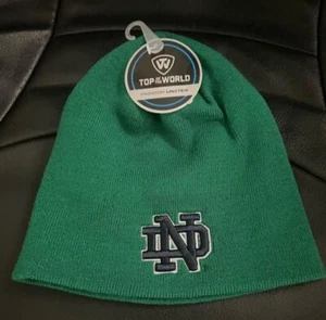 Sombrero Gorro Tejido Notre Dame Fighting Irlandés Verde Top of the World Para hombres NCAA NUEVO - Imagen 1 de 2