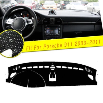 For Porsche 911 2003-2011 black Non-slip Dash Board Cover Mat Dashboard Carpet Foto 1 de 4