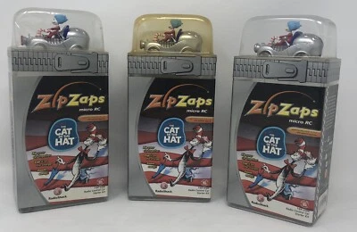 Zip Zaps Micro RC The Cat In The Hat Radio Control Car - LOT Of 3 - SEALED! - Image 1 of 4