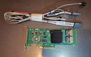 1pcs CABLE + LSI SAS 9211-8i 6Gbps 8 Ports SAS/SATA 8-Port PCI-e RAID - Picture 1 of 5