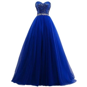 Long Wedding Evening Formal Party Gown Ball Bridesmaid Prom Acting Host Dress - Picture 1 of 37