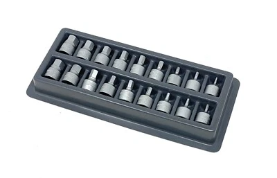 Blue-Point Tools 18pc 1/4" Dr Stubby Tamper Proof Hex Dirve Set | Metric & Inch - Image 1 of 2