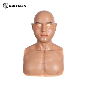 SMITIZEN Silicone Disguise Human Skin Mask Bear Man Lifelike Adult Real Mask - Picture 1 of 16