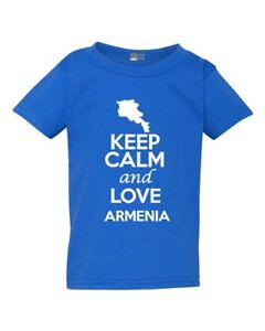 T-shirt Keep Calm And Love Armenia Country People patriotique tout-petit enfants