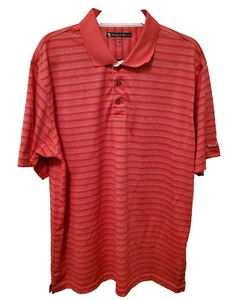 Pebble Beach Shirt Men XL Golf Polo Red Striped Active Collared Logo Course - Picture 1 of 12