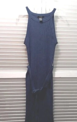 Vestido Forever 21 para mujer azul elástico mezcla de lana sin mangas con cinturón talla pequeña USADO Foto 1 de 4