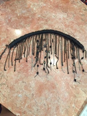 Women's Italian   Belt with Chain Links and Hanging Beads for Women NEW - Image 1 of 4