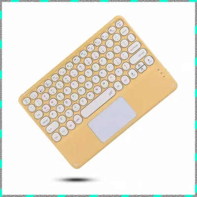 Portable Wtouchpad Retro Circular button mute Rechargeable Bluetooth keyboard — 第 1/4 张图片