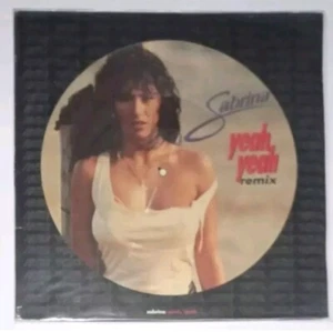 Sabrina Salerno Yeah Yeah Picture Disc 1990 Vinyl Remix Discomagic Made In Italy - Bild 1 von 4
