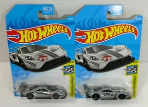 HOT WHEELS 2021 🔥Case D-2016 FORD GT RACE SILVER 67/250 Speed Graphics Lot of 2 - Picture 1 of 7