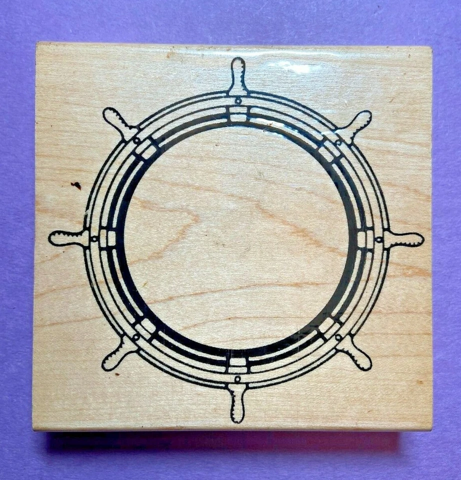 Sello de goma Inkadinkado montaje en madera barco volante barco náutico 6738Q Foto 1 de 4