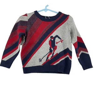Janie And Jack Boys Sweater Multicolor Striped Crew Neck Pullover Size 12 To 18M - Picture 1 of 7
