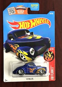 Hot Wheels HW Flames Series '41 Willys Blue - Picture 1 of 2