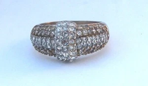 Schöner vergoldeter Silberring Swarovski Kristall Größe 8,5 Lot2165 - Bild 1 von 4