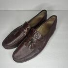Vintage 90s Bally Brown Leather Tassle Made In Italy Loafer