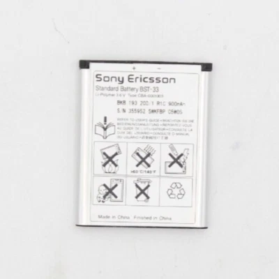 BATERÍA BST33 BST-33 SONY V630 W205i W302 K550 900mAh 3.6V TELÉFONO MÓVIL Original Foto 1 de 2
