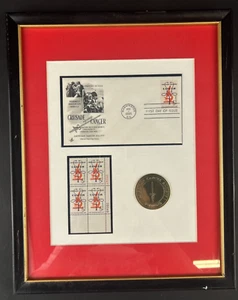 Vintage 1965 Crusade Against Cancer First Day Issue American Society Framed - Picture 1 of 13