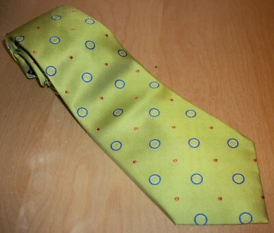 Corbata de cuello S.P.A. Tasso Ella verde lunares seda para hombre 57" L x 4" W D030 Foto 1 de 4